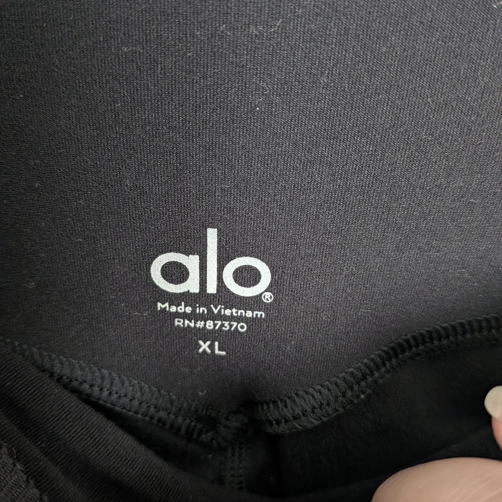 ALO Yoga Black High-Waist Alosoft Lounge Legging Size XL - Picture 4 of 6